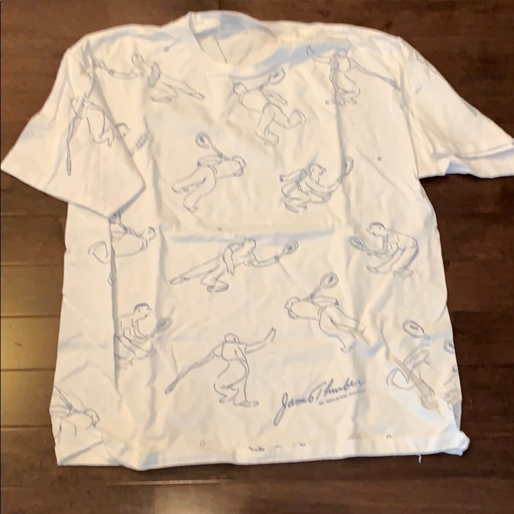 Men’s cartoon tennis shirt.